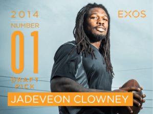 The #1 overall pick in the 2014 NFL Draft, Jadeveon Clowney, trained at EXOS with Mark Verstegen. 