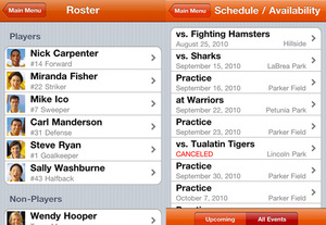 TeamSnap enables coaches and administrators to disseminate information on a live basis to players and parents to inform them of practice, game and field changes.