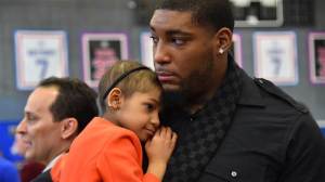 Cincinnati Bengal Defensive Tackle Devon Still and his daughter Leah, who has been battling a rare form of pediatric cancer, were honored with the Jimmy V Award for Perseverance. 